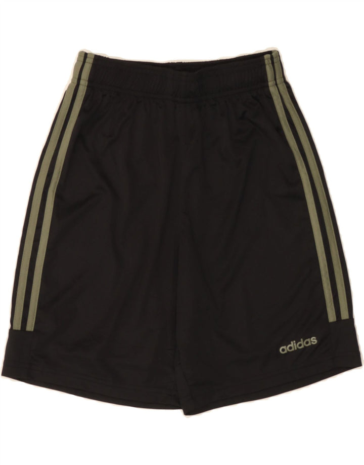 ADIDAS Boys Climalite Sport Shorts 13-14 Years  Black Polyester Vintage Adidas and Second-Hand Adidas from Messina Hembry 