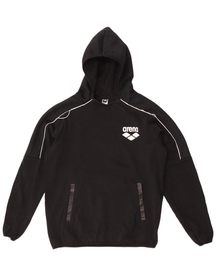 Arena Mens Hoodie Jumper Μεσαίο Μαύρο