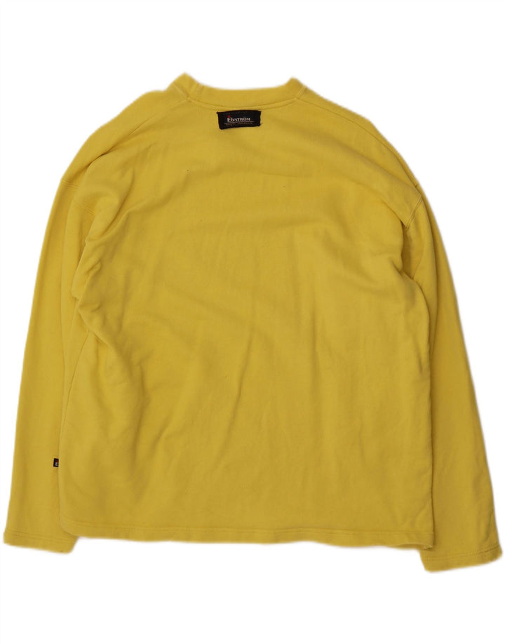 ELVSTROM Mens Sweatshirt Jumper XL Yellow Cotton Vintage Elvstrom and Second-Hand Elvstrom from Messina Hembry 