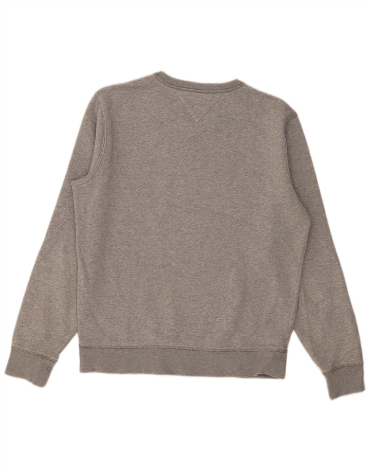 Γραφικό ανδρικό φούτερ Tommy Hilfiger Jumper μεγάλο γκρι βαμβακερό