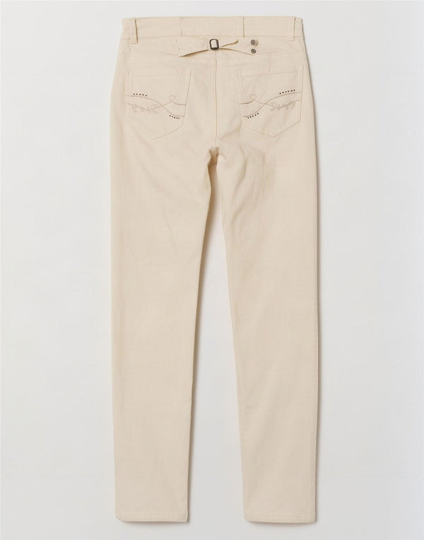 Dkny Girls Skinny Casual Παντελόνι 13-14 ετών W28 L30 Off White Classic