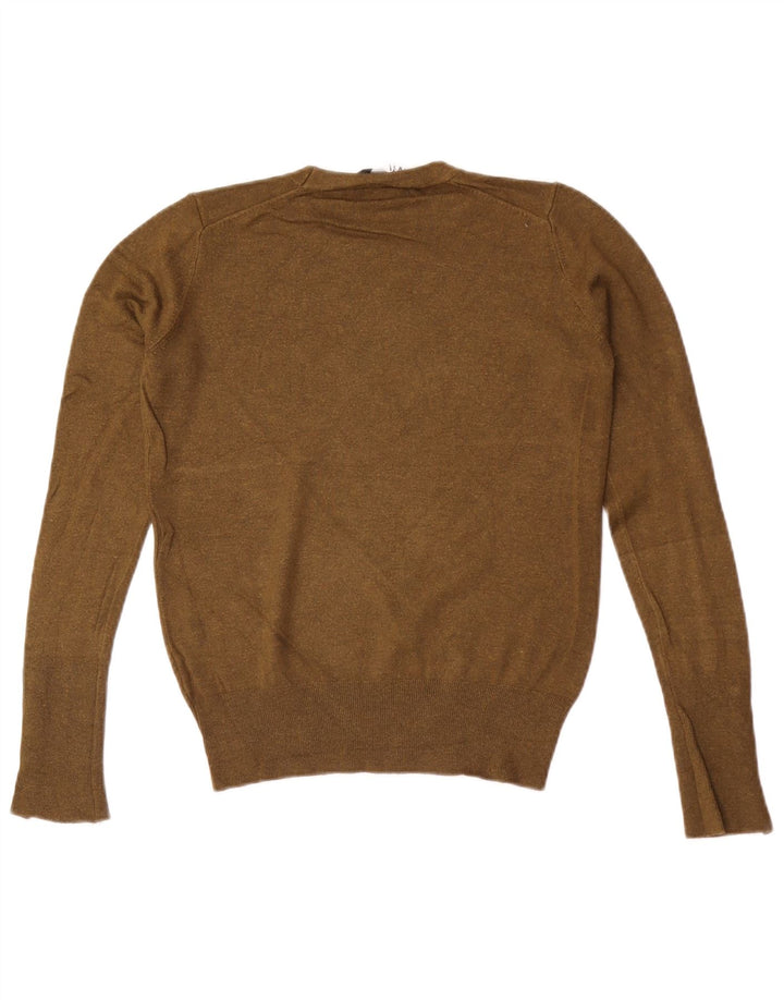 Zara Γυναικείο πουλόβερ με λαιμόκοψη UK 12 Medium Khaki