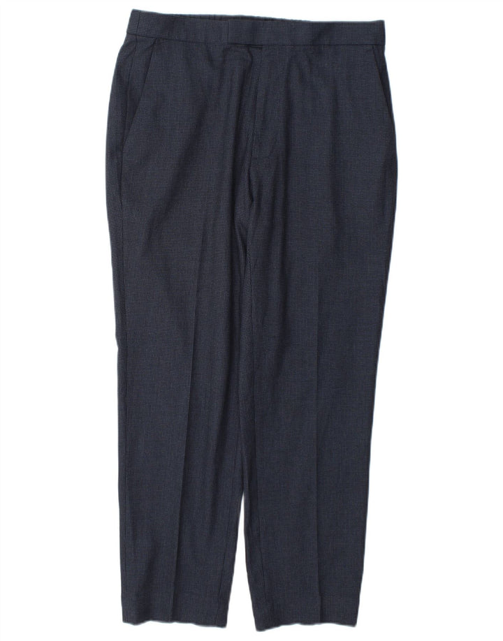 Marks & Spencer Ανδρικό κωνικό παντελόνι W32 L29 Navy Blue Check