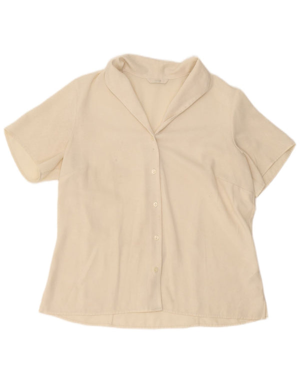 Marks & Spencer Γυναικεία κοντομάνικη μπλούζα UK 16 Large Beige
