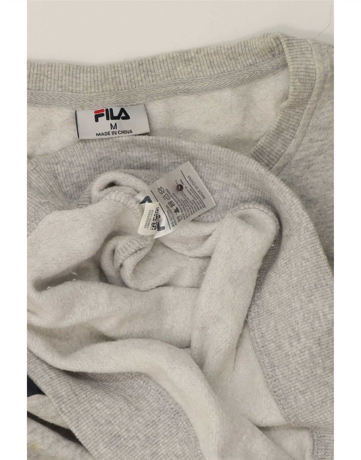 Ανδρικό γραφικό φούτερ Fila, μεσαίο γκρι βαμβακερό