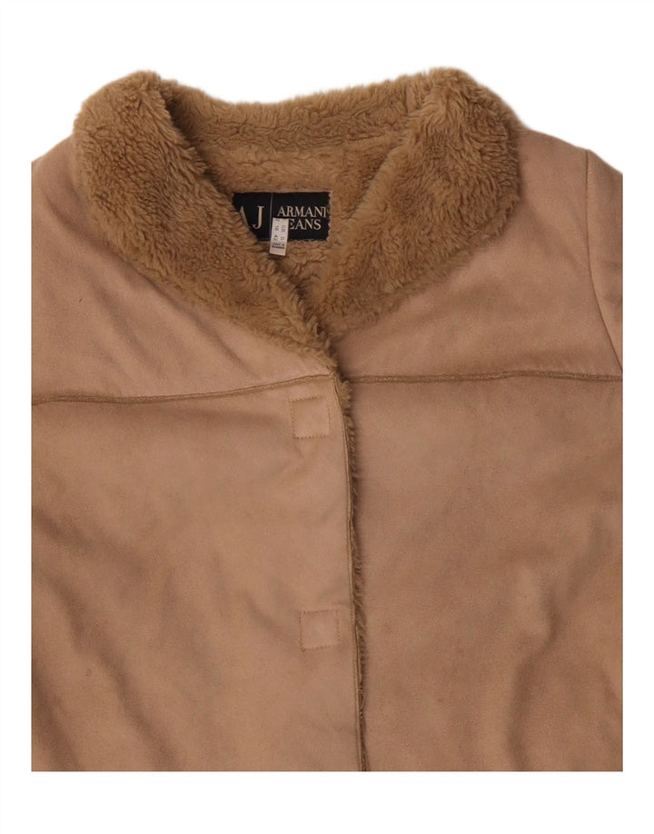 ARMANI Γυναικείο Παλτό Sherpa UK 16 Large Beige