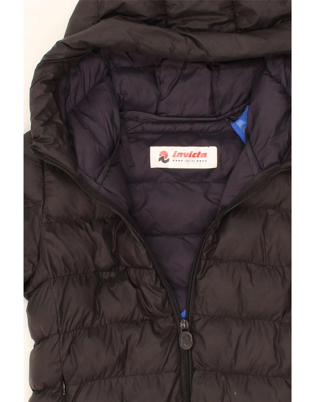 INVICTA Girls Hooded Padded Coat 9-10 Years Black Vintage Invicta and Second-Hand Invicta from Messina Hembry 