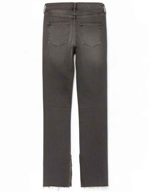 Zara γυναικεία ψηλόμεσα ταλαιπωρημένα τζιν EU 38 Small W28 L34 Γκρι βαμβακερό