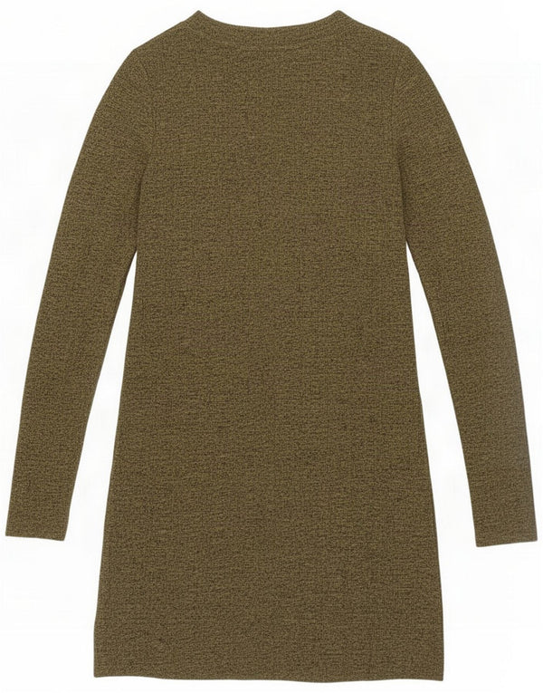 Topshop Γυναικείο μακρυμάνικο φόρεμα UK 6 XS Khaki Flecked