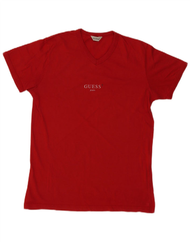 Γυναικείο γραφικό μπλουζάκι Guess Top UK 14 Large Red