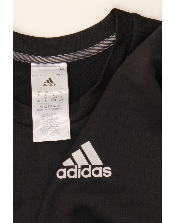 Adidas Ανδρικό τοπ Aeroready με μακρυμάνικο μεγάλο μαύρο χρώμα πολυεστέρας