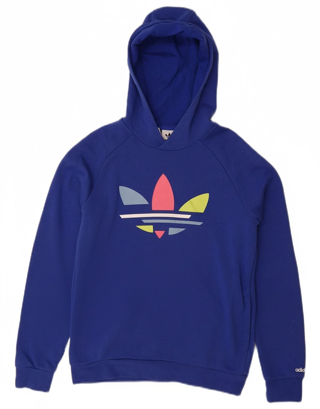 ADIDAS Girls Graphic Hoodie Jumper 11-12 ετών Μπλε βαμβακερό
