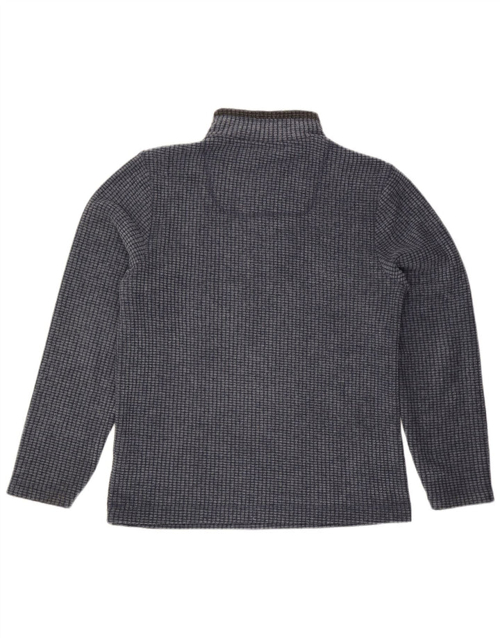 Weird Fish Mens Zip Fleece Jumper Μικρό Navy Blue Polyester