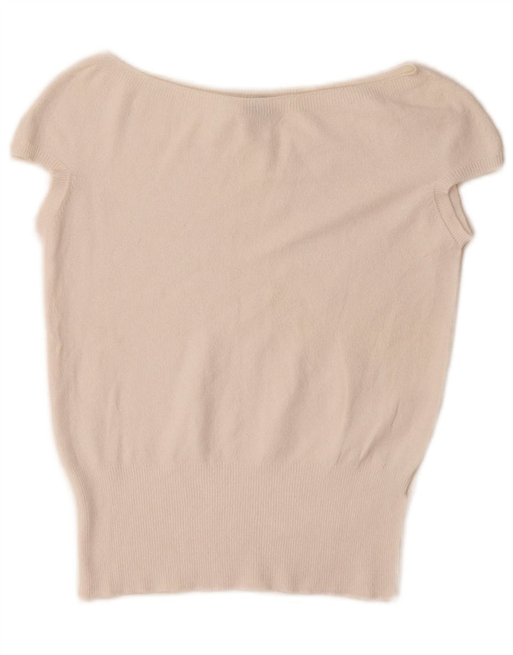 Oasis Γυναικεία Crop Μπλούζα Τοπ UK 10 Small White Viscose