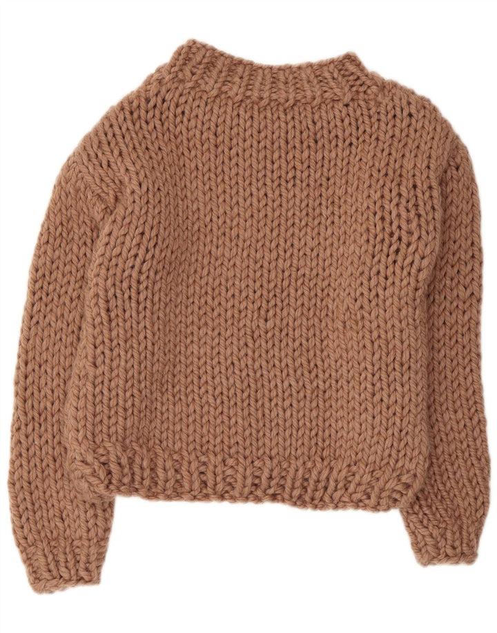 Vintage γυναικείο πουλόβερ με λαιμόκοψη χελώνας UK 14 Medium Beige