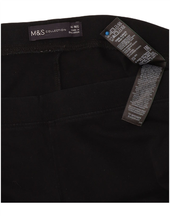 Marks & Spencer Γυναικεία Κολάν UK 16 Large Black Cotton