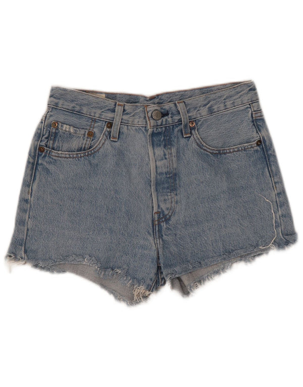 Levi's Womens 501 Distressed τζιν σορτς W25 XS μπλε βαμβακερό