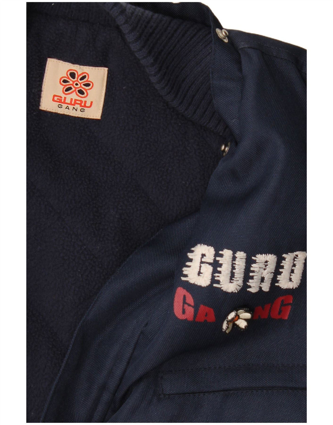 Guru Γυναικείο Graphic Bomber Jacket UK 16 Large Navy Blue