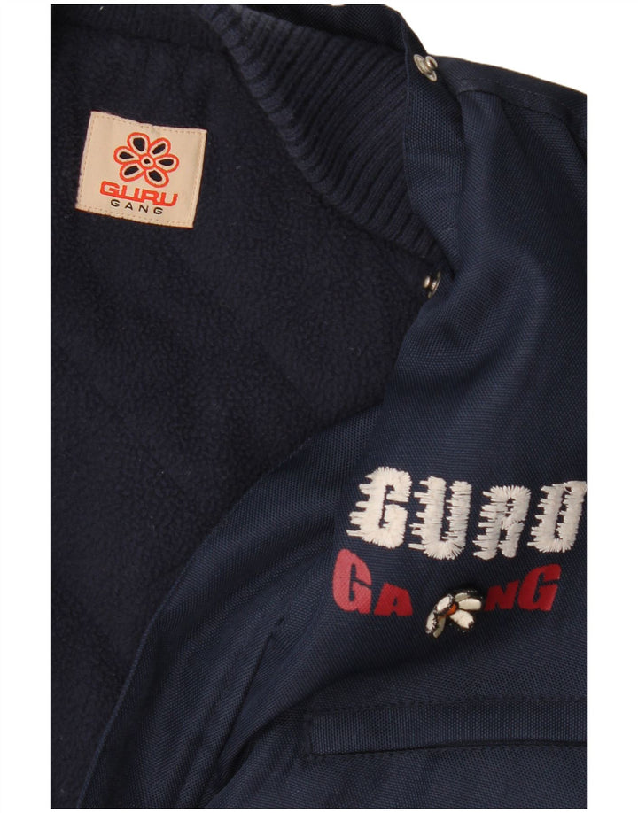 Guru Γυναικείο Graphic Bomber Jacket UK 16 Large Navy Blue
