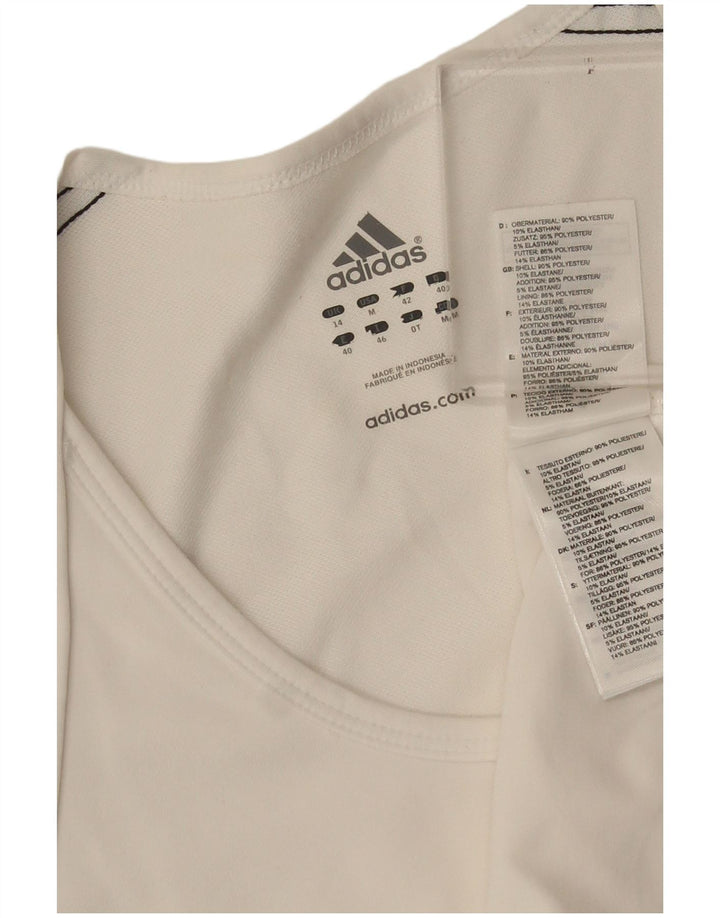 Adidas Γυναικείο T-Shirt Climacool Top UK 14 Medium White Polyester