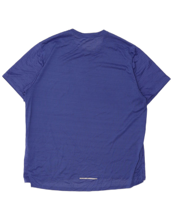 Ανδρικό T-Shirt Nike Dri Fit Top XL μπλε ριγέ πολυεστέρα