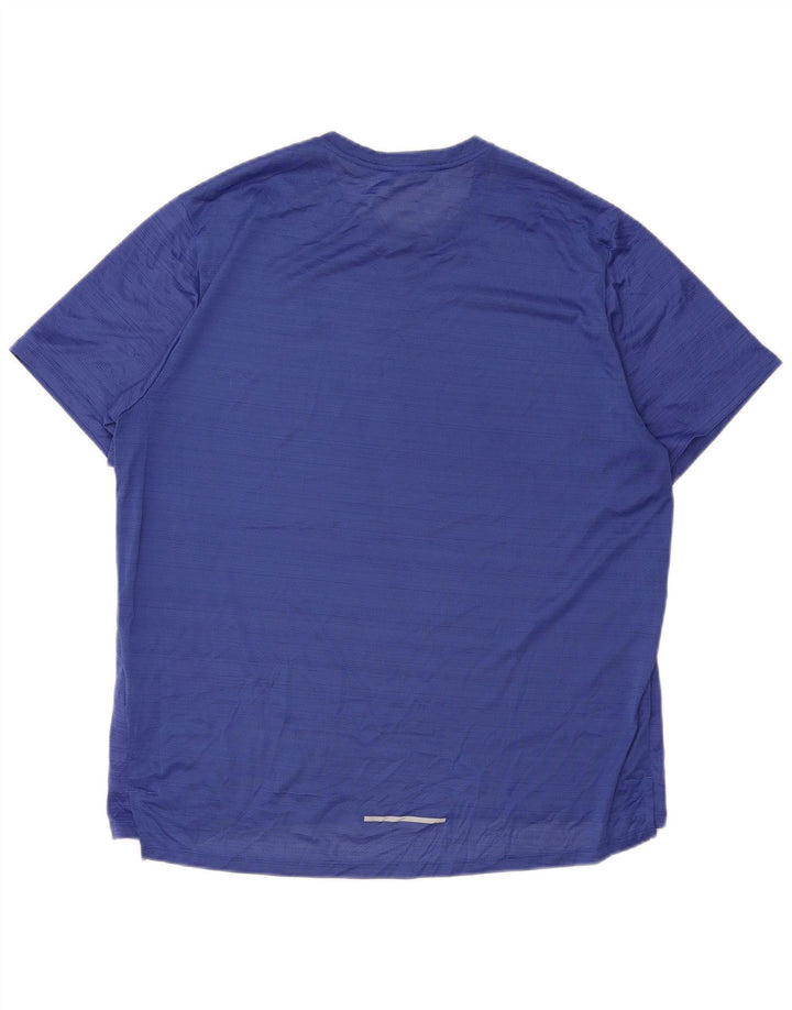 Ανδρικό T-Shirt Nike Dri Fit Top XL μπλε ριγέ πολυεστέρα