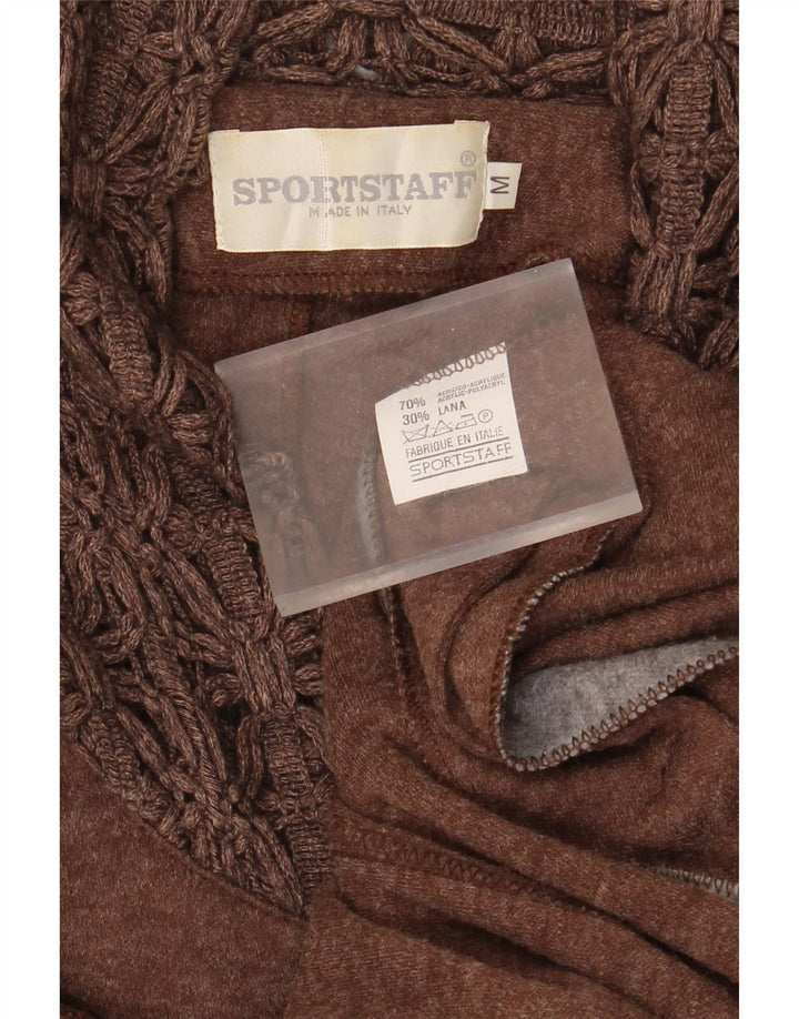 SPORT STAFF Γυναικείο μακρυμάνικο Maxi Φόρεμα UK 12 Ακρυλικό μεσαίου καφέ