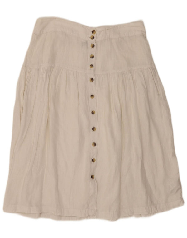 Marks & Spencer Γυναικεία Φούστα Α-Line UK 16 Large W36 Λευκό Λευκό