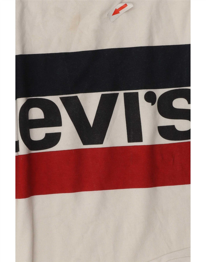 Ανδρικό γραφικό T-Shirt Levi's Top Μεσαίο λευκό βαμβακερό