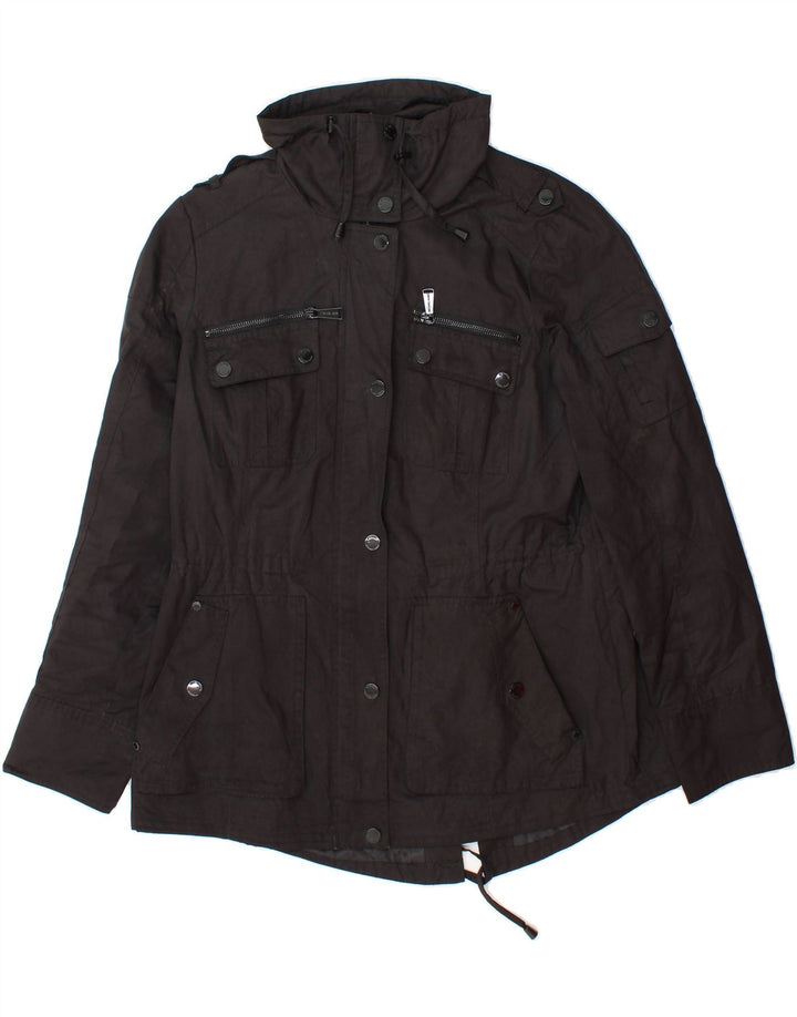 MICHAEL KORS Womens Rain Jacket UK 14 Medium Black Polyester Vintage Michael Kors and Second-Hand Michael Kors from Messina Hembry 
