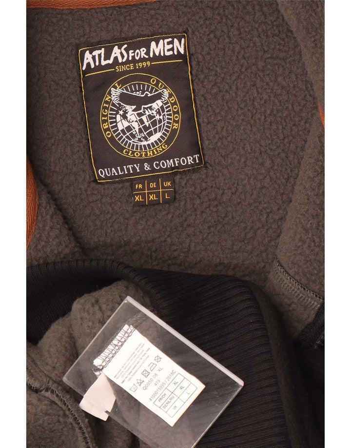 Atlas For Men Ανδρικό Fleece Jacket Μεγάλο Μαύρο Χρώμα Πολυεστέρας