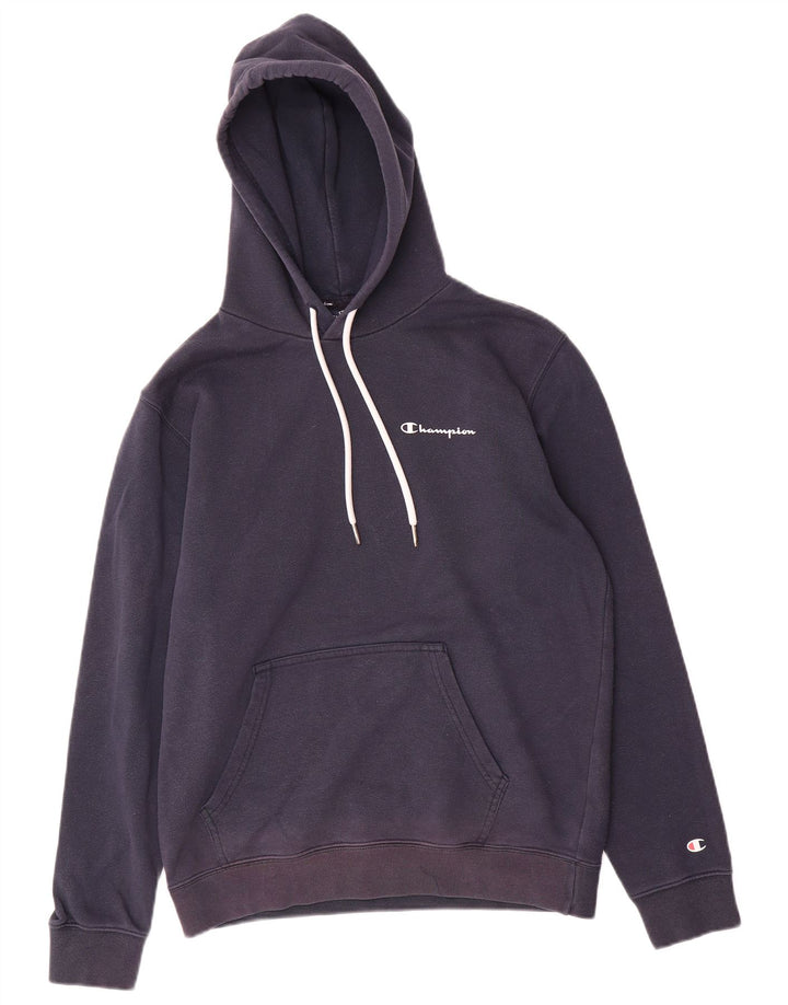 Champion Mens Hoodie Jumper Medium Navy Blue