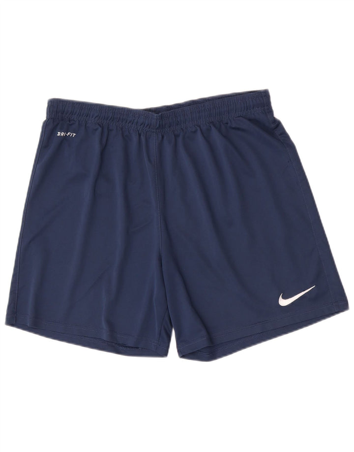 Ανδρικό αθλητικό σορτς Nike Dri Fit με μεγάλο μπλε ναυτικό πολυεστέρα