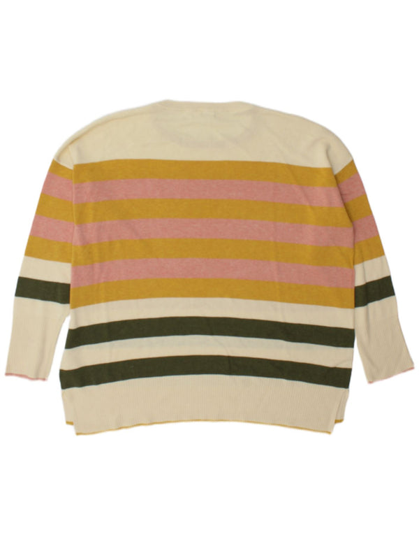 White Stuff Womens Crew Neck Jumper Sweater UK 22 3XL Multicoloured Striped