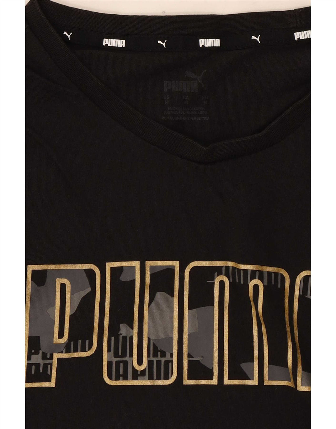 Γυναικείο γραφικό μπλουζάκι Puma Top UK 14 Medium Black