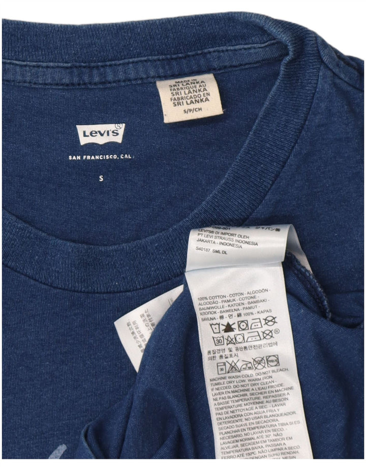 Ανδρικό γραφικό T-Shirt Levi's Top Μικρό Μπλε Βαμβακερό