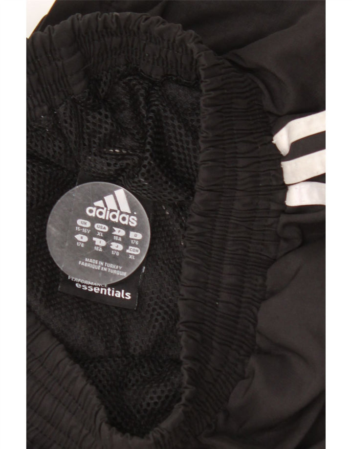 ADIDAS Boys Tracksuit Trousers 15-16 Years Black