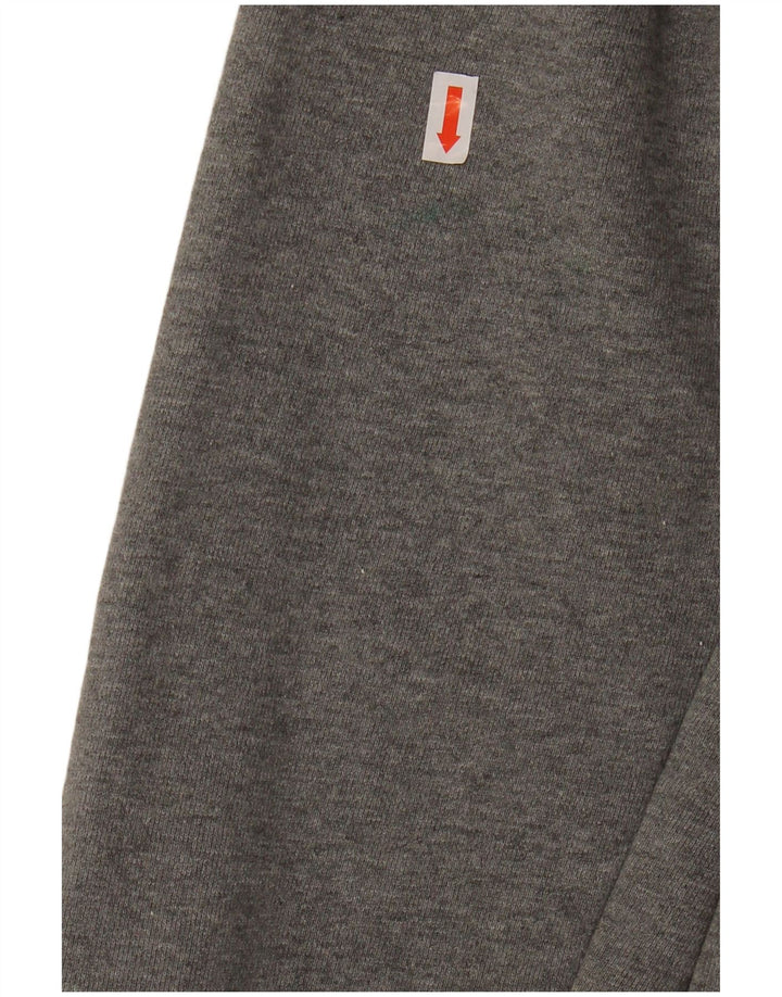WILSON Mens Graphic Zip Hoodie Sweater Medium Grey Cotton