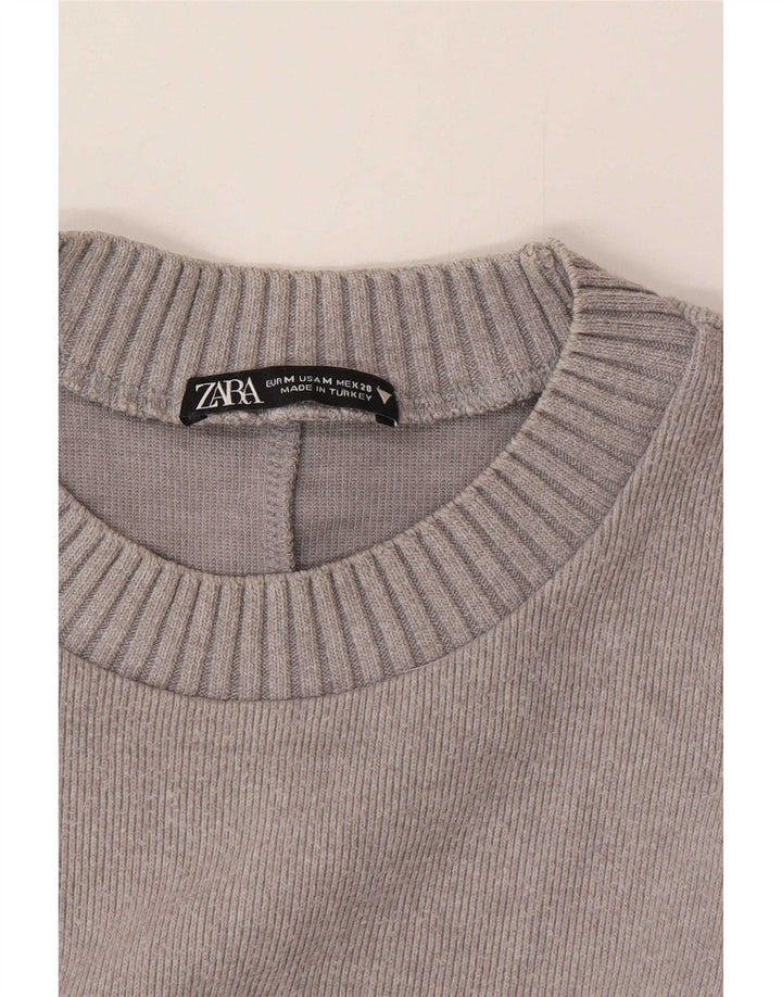 Zara Γυναικεία Loose Fit Μπλούζα Τοπ UK 14 Medium Grey