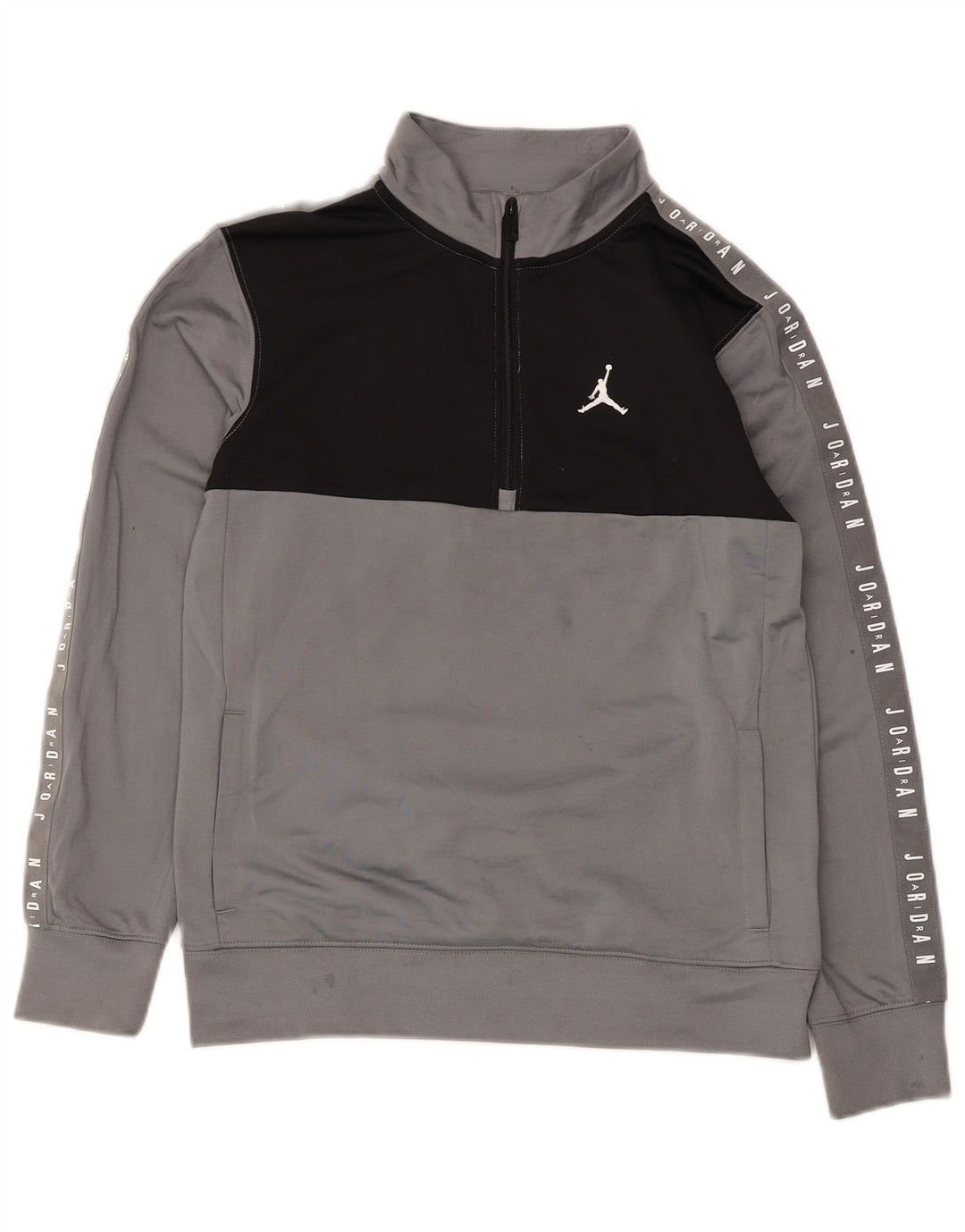 Jordan Boys Graphic Sweatshirt Jumper 12-13 Years Large Grey Colourblock