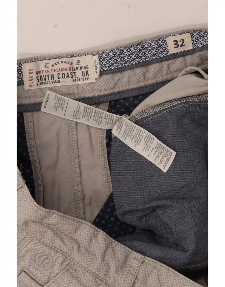 Ανδρικό σορτς Chino Fat Face W32 Βαμβακερό μεσαίο γκρι