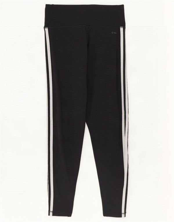 Γυναικεία Crop κολάν Adidas UK 12/14 μεσαίο μαύρο πολυεστέρα