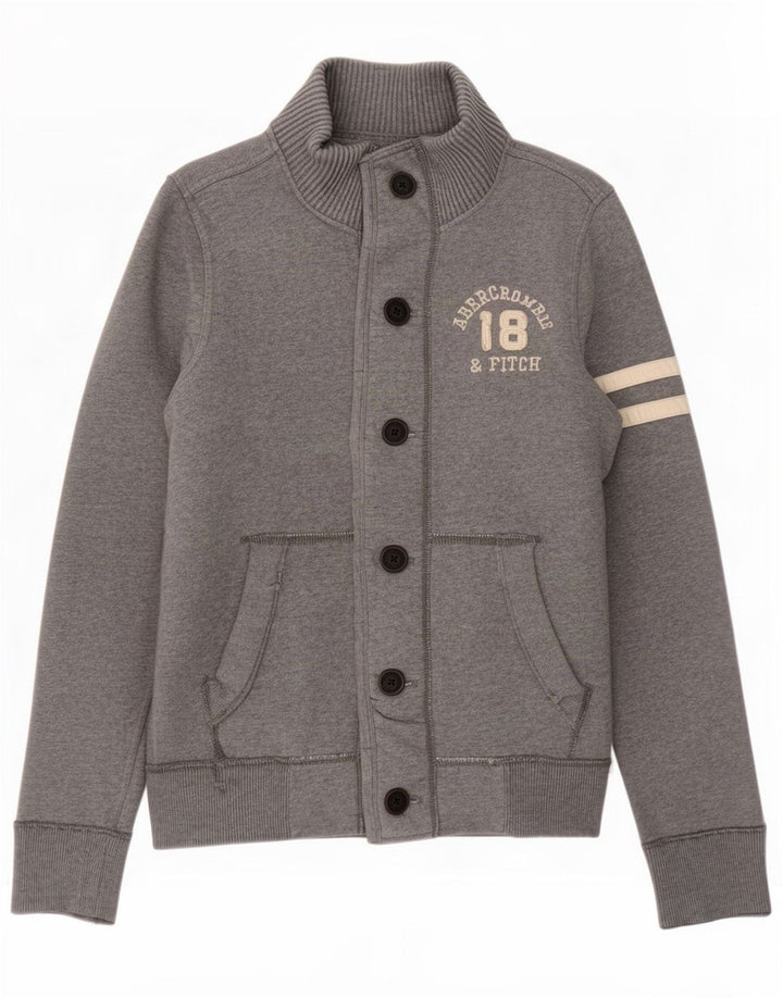 Ανδρική αθλητική φόρμα Abercrombie & Fitch Μπουφάν μεγάλο γκρι βαμβακερό