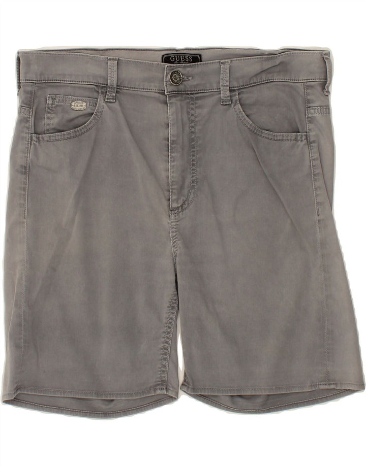 GUESS Womens Denim Shorts W34 Large Grey Vintage Guess and Second-Hand Guess from Messina Hembry 