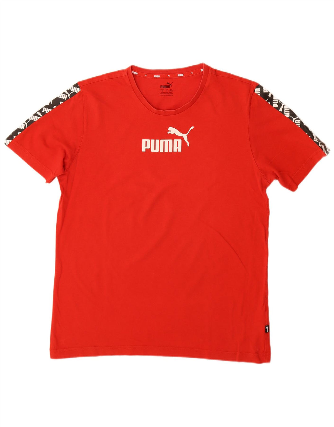 Ανδρικό γραφικό T-Shirt PUMA Τοπ μεσαίο κόκκινο χρώμα, βαμβακερό