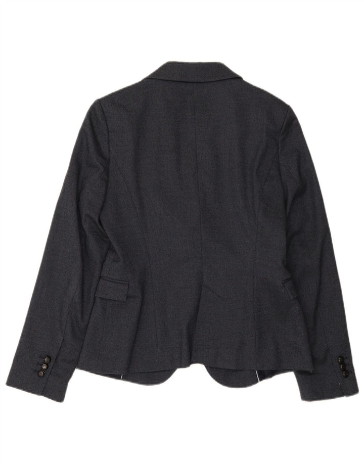 Zara Γυναικείο Μπουφάν 1 Button Blazer UK 12 Medium Navy Blue Polyester