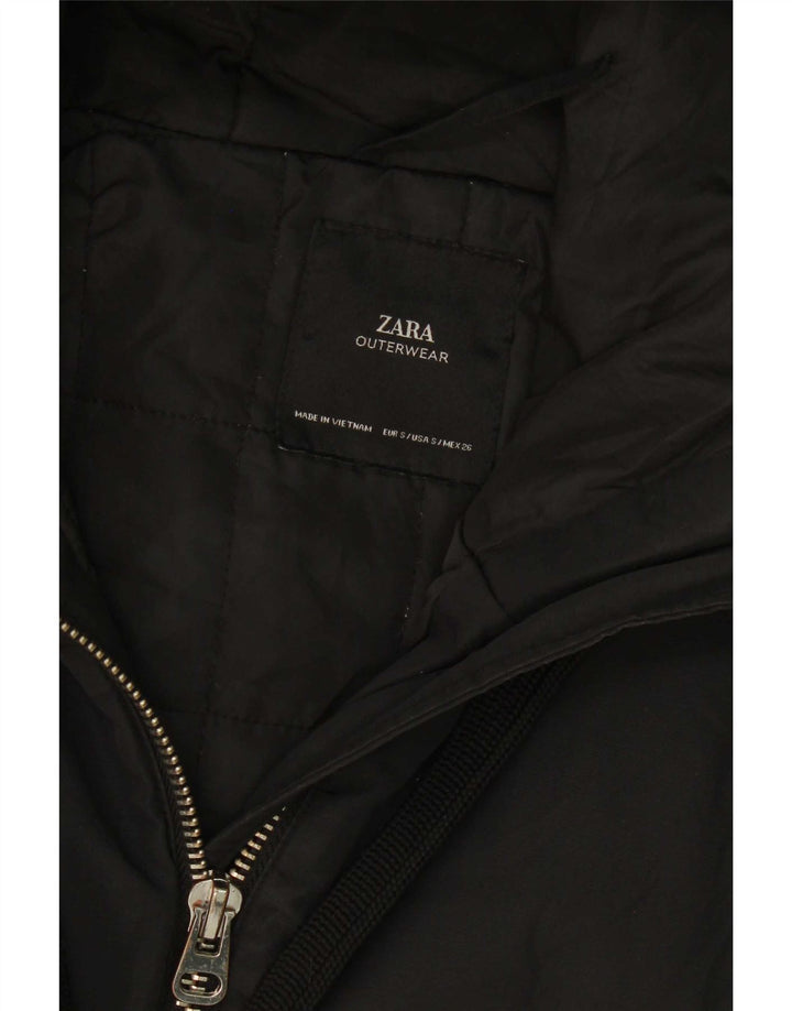 Zara Γυναικείο μπουφάν με κουκούλα UK 10 Small Black