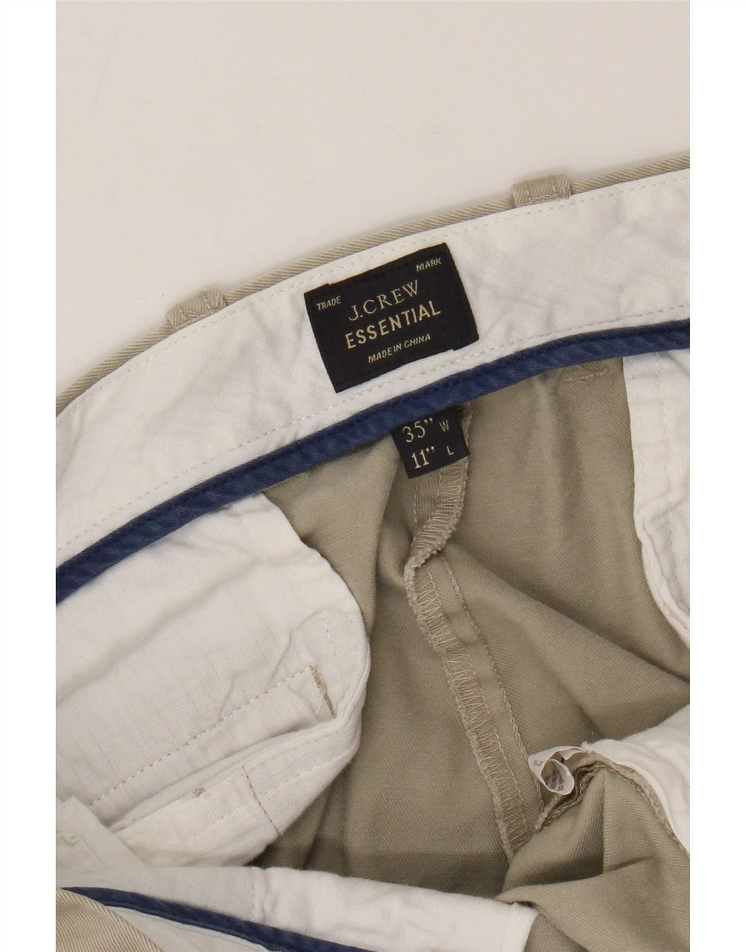 J. CREW Ανδρικό σορτς Chino W35 Μεγάλο Μπεζ βαμβακερό