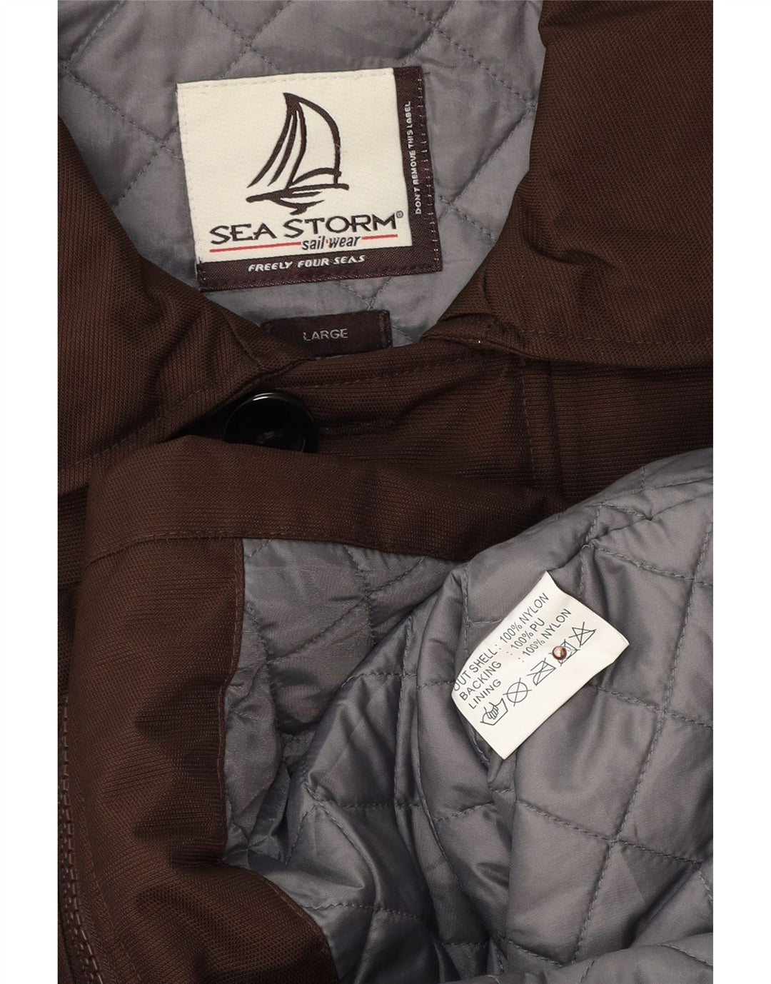 Ανδρικό μπουφάν Sea Storm Windbreaker UK 40 Large Brown Nylon