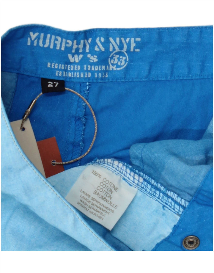 MURPHY & NYE Γυναικείο ίσιο παντελόνι Chino W27 L27 Μπλε βαμβακερό